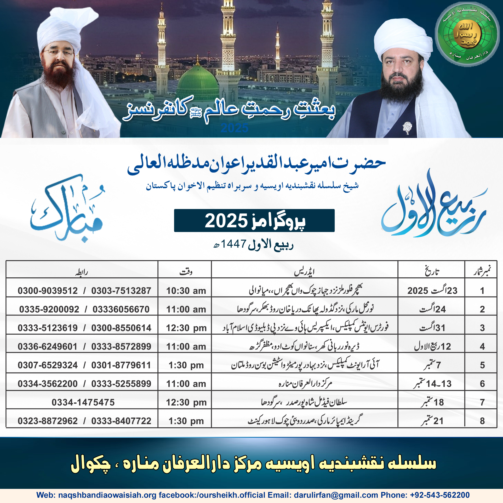 Baisat Rehmat e Alam SAW Conferences 2025 - 1
